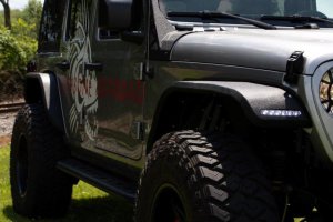 Jeep Wrangler Fenders - Front - Fishbone Offroad - Elite Steel - Black textured powder coat - `18-`27